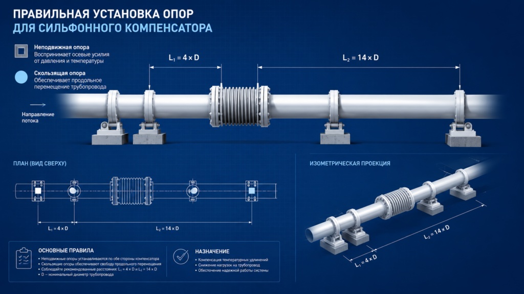 Контроль геометрии, установка опор и запреты
